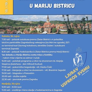 Hodočašće mladih Zagrebačke nadbiskupije u Mariju Bistricu